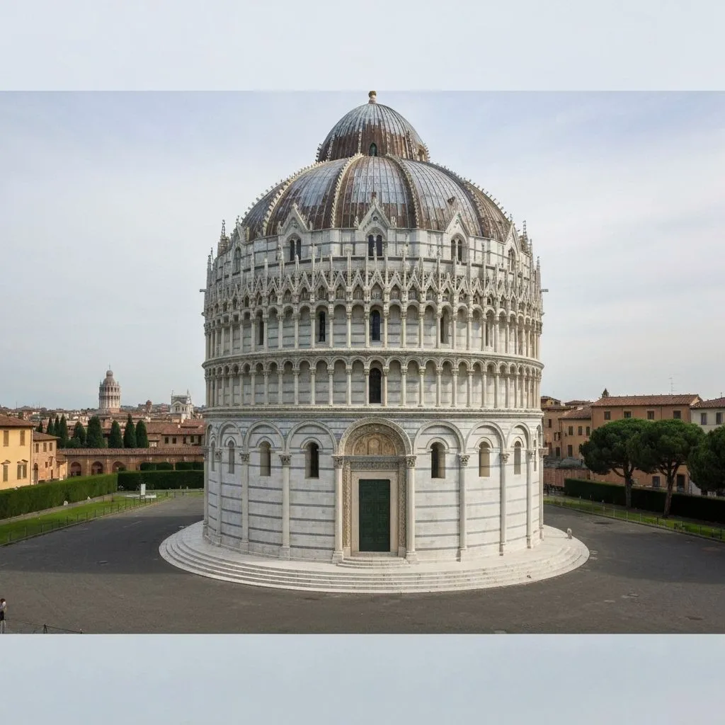 Exterior of the Baptistery in Pisa
